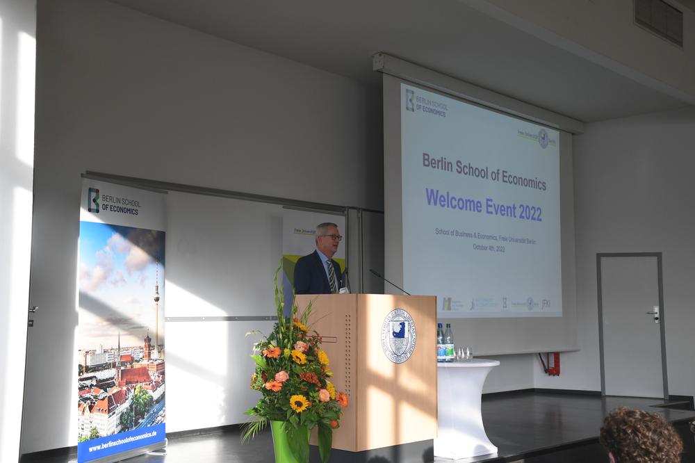 Prof. Günter M. Ziegler, President of FU Berlin, providing welcoming remarks