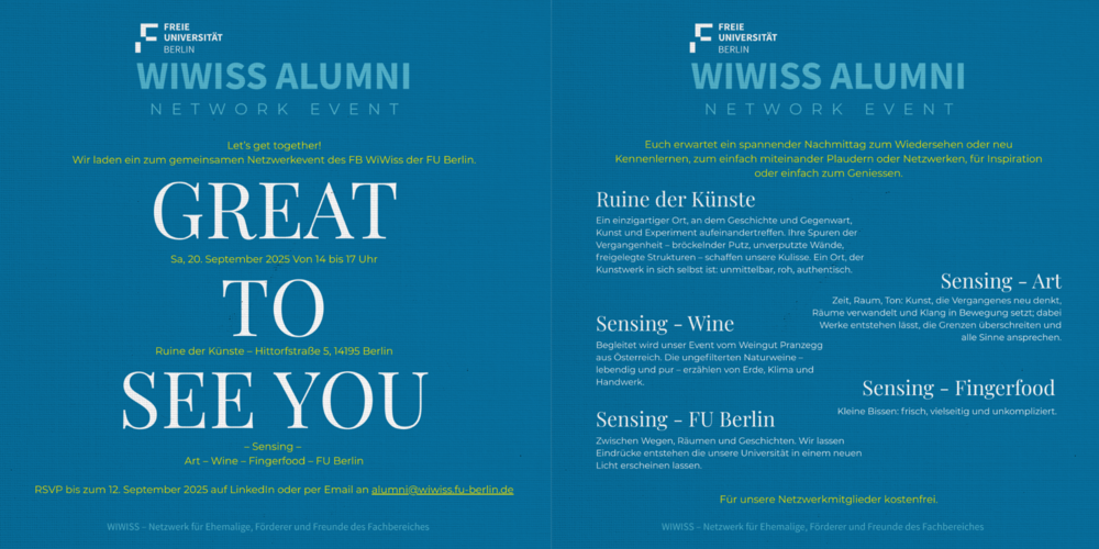 WiWiss Alumni: GREAT TO SEE YOU