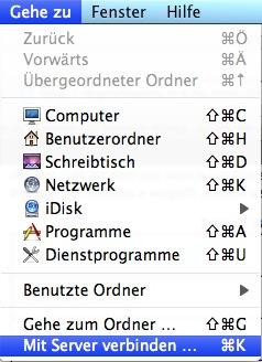 Gehe zu - Mit Server verbinden &hellip;